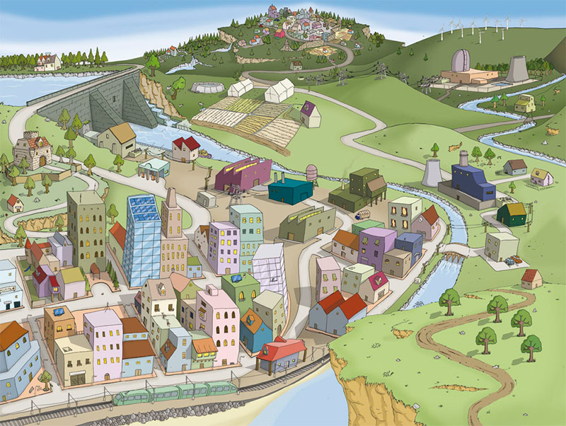 Poble recorregut de l'electricitat